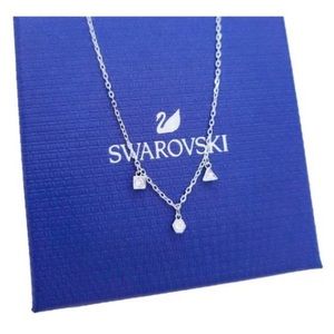 NIB SWAROVSKI Trio Crystal Pendants SIMPLE Necklace